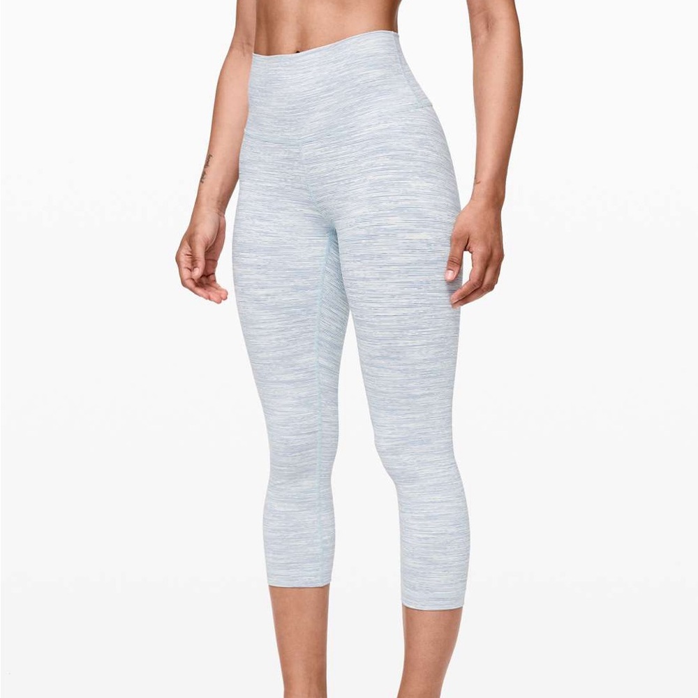 lululemon athletica Light Heathered Gray Cropped Leggings